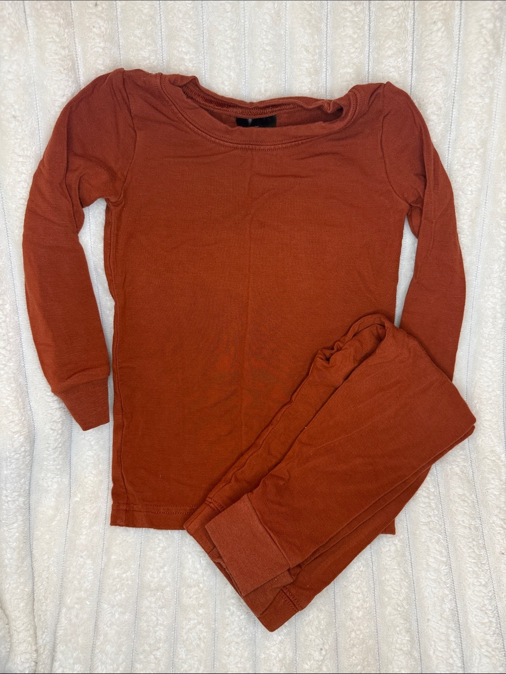 Little Sleepies Two-Piece Pajama Set in the Cozy Rust